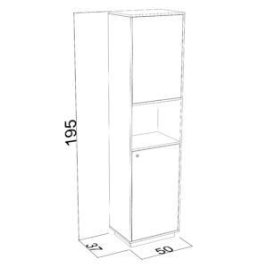 کمد اداری C104 میزونا