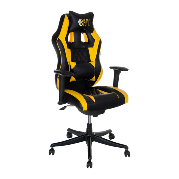 صندلی گیمینگ برند بامو مدل G2020 زرد 02