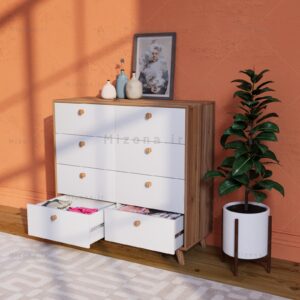 دراور هشت کشو دستگیره چوبی – طول 100