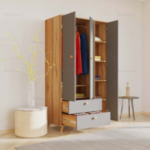 کمد درب بازشو دو کشو رویا – طول 100