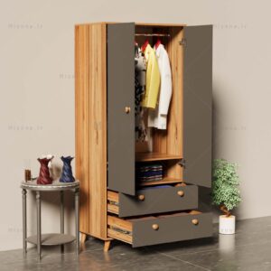 کمد درب بازشو دو کشو رویا – طول 80