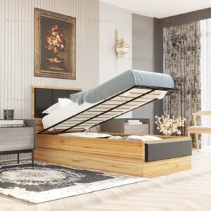 تخت خواب جک دار تک نفره آیسا