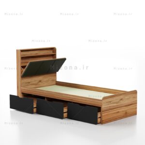 تخت خواب تک نفره امید سه کشو طول 215