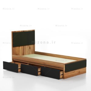 تخت خواب تک نفره دنا سه کشو طول 200