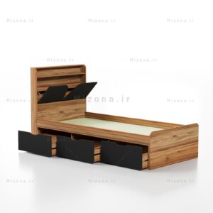 تخت خواب تک نفره نیما سه کشو طول 215