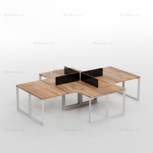 میز کار گروهی اداری 4 نفره میزونا G101